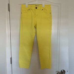 yellow capri jeans
